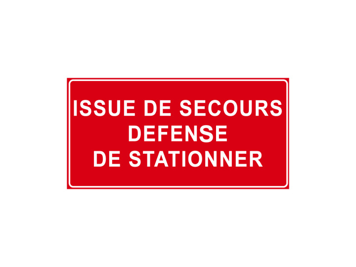 Panneau dInterdiction  Signalétique P902  Issue de secours défense de stationner