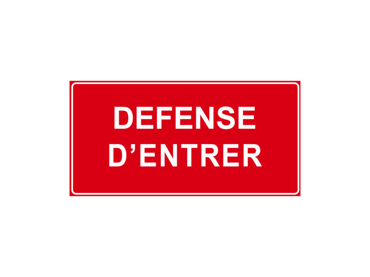 Panneau dInterdiction  Signalétique P903  Défense dentrer