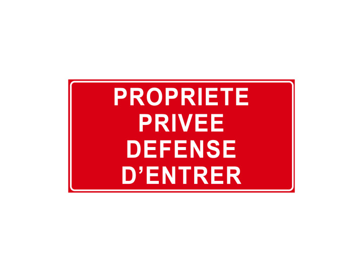 Panneau dInterdiction  Signalétique P906  Propriété privée défense dentrer