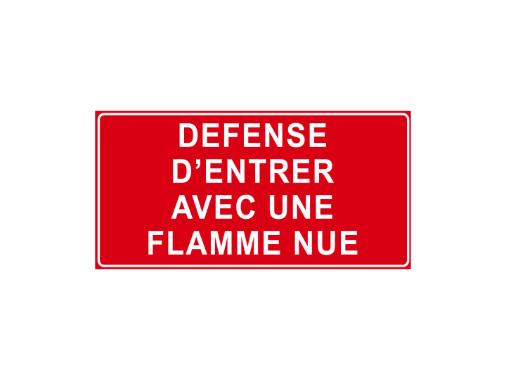 Panneau dInterdiction  Signalétique P915  Défense dentrée avec une flamme nue