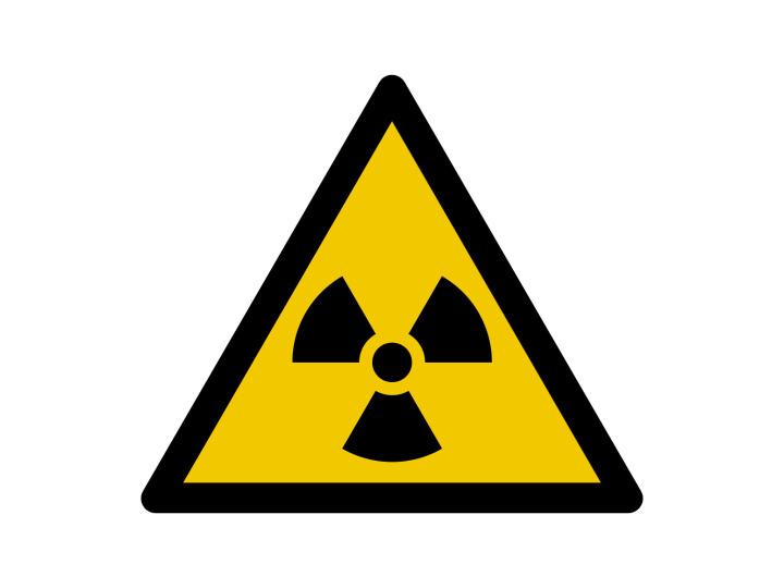 Avertissement  W003  Danger Matières radioactives ou radiations ionisantes  Panneau Norme ISO7010