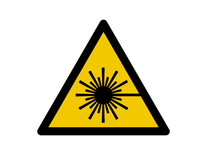 Avertissement  W004  Danger Rayonnement laser  Panneau Signalétique Norme ISO7010