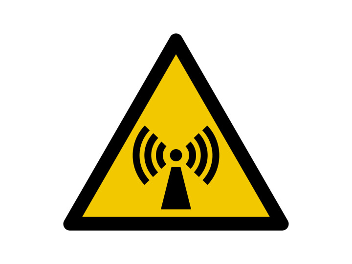 Avertissement  W005  Danger Radiations non ionisantes  Panneau Signalétique Norme ISO7010