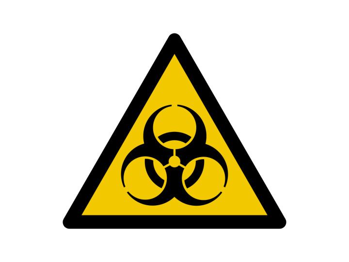 Avertissement  W009  Danger Risques biologiques  Panneau Signalétique Norme ISO7010