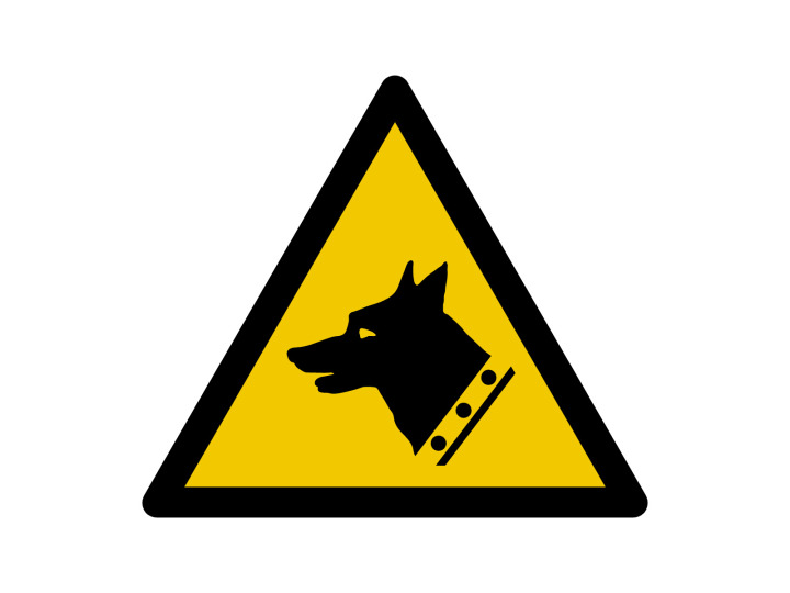 Avertissement  W013  Danger Chien de garde  Panneau Signalétique Norme ISO7010