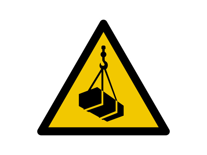 Avertissement  W015  Danger Charges suspendues  Panneau Signalétique Norme ISO7010