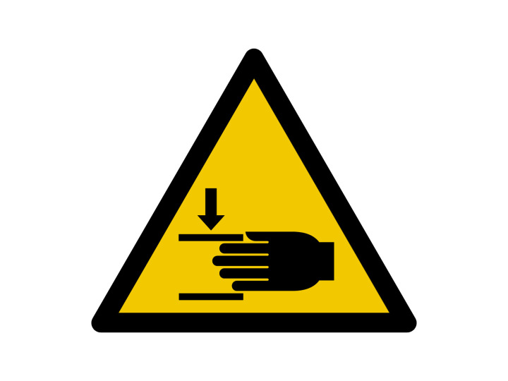 Avertissement  W024  Danger Ecrasement des mains  Panneau Signalétique Norme ISO7010