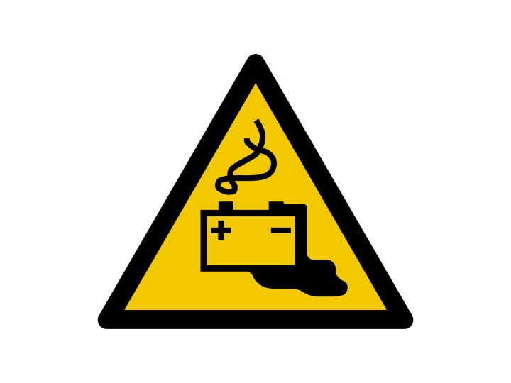 Avertissement  W026  Danger Charge de la batterie en cours  Panneau Signalétique Norme ISO7010