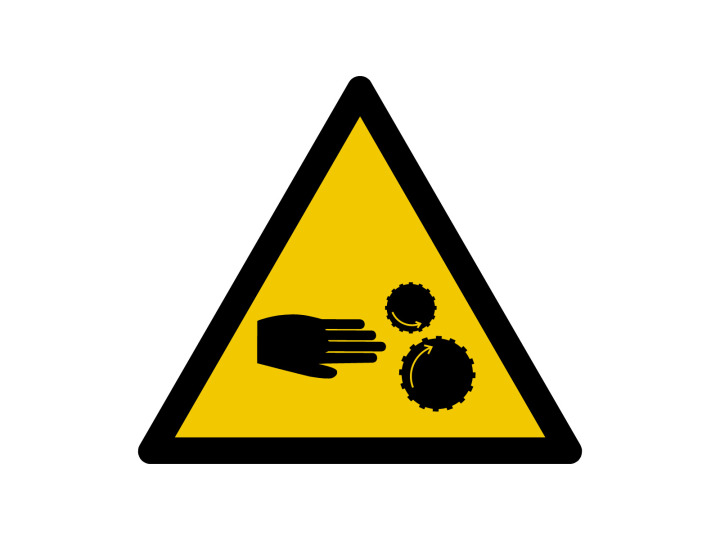 Avertissement  W164  Attention à vos mains  Panneau Signalétique Norme ISO7010