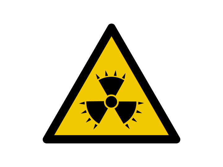 Avertissement  W171  Danger Rayons X batterie en cours  Panneau Signalétique Norme ISO7010