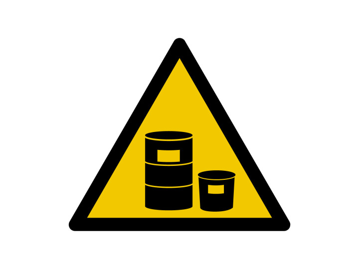 Avertissement  W181  Danger Fûts  Panneau Signalétique Norme ISO7010