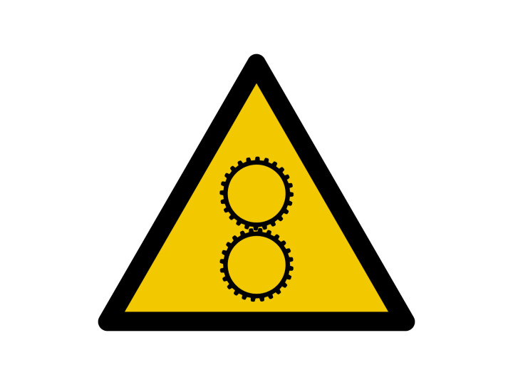 Avertissement  W222  Engrenages  Panneau Signalétique Norme ISO7010