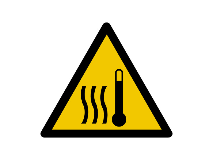 Avertissement  W225  Haute température  Panneau Signalétique Norme ISO7010