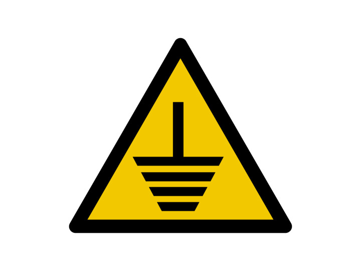 Avertissement  W243  Mise à la terre  Panneau Signalétique Norme ISO7010