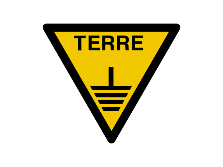 Avertissement  W400  Terre  Panneau Signalétique Norme ISO7010