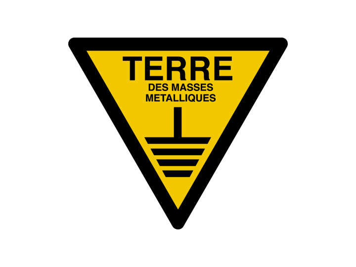 Avertissement  W403  Terre  Panneau Signalétique Norme ISO7010