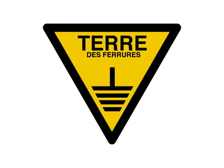 Avertissement  W404  Terre  Panneau Signalétique Norme ISO7010