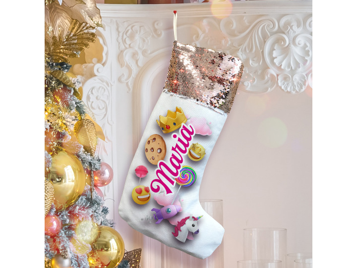 Chaussette de Noël Personnalisée en Polyester  Bonbon