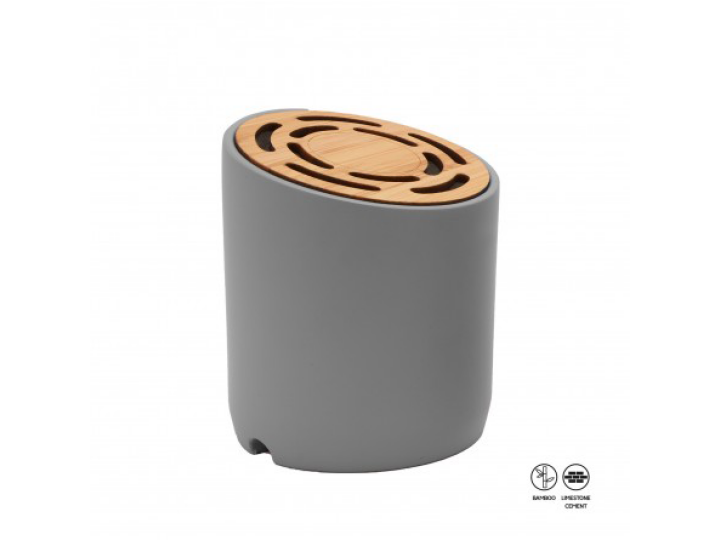 Enceinte Bluetooth 50 Personnalisée  Hautparleur sans fil corps béton surface bambou STEVE