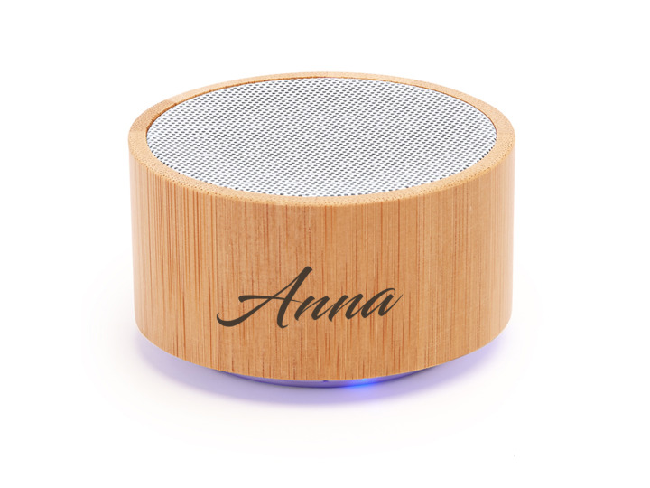 Enceinte Bluetooth Personnalisée  Hautparleur sans fil Radio FM Carte SD corps bois HARDWELL