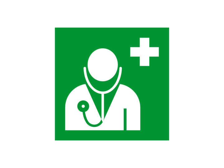 Évacuation Sécurité E009 Médecin Panneau Signalétique Norme ISO 7010