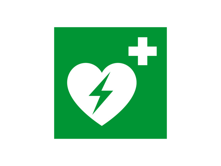 Évacuation Sécurité E010 Défibrillateur automatique externe pour le cœur Panneau Norme ISO 701