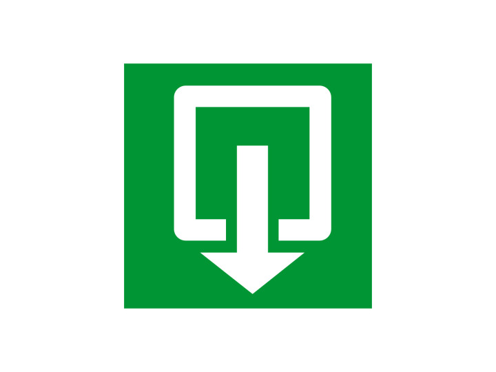 Évacuation Sécurité E058 Issue de secours Panneau Signalétique Norme ISO 7010