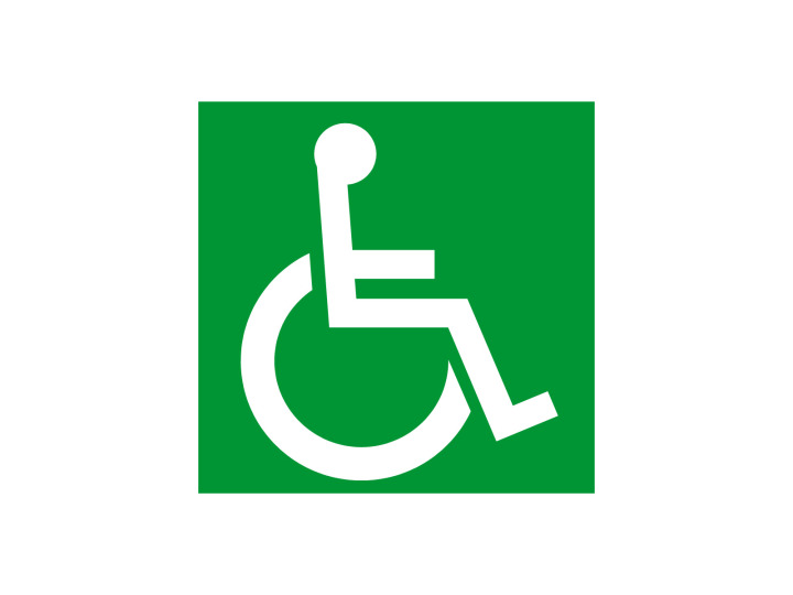 Évacuation Sécurité  E067  Issue handicapés  Panneau Signalétique Norme ISO7010