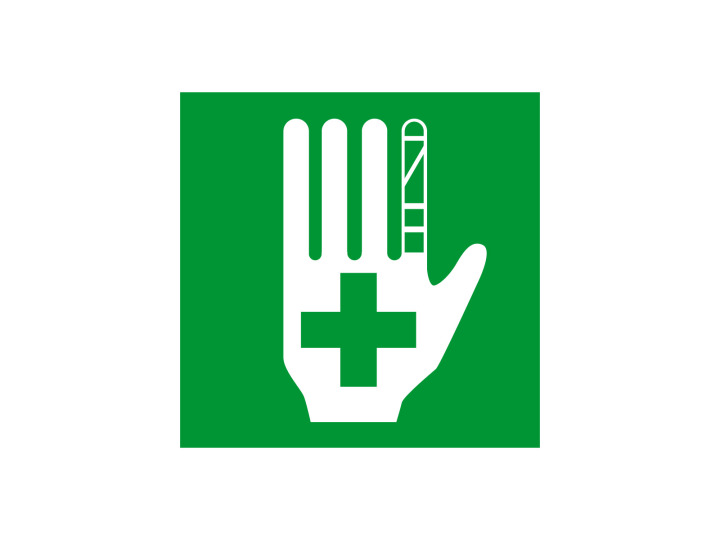 Évacuation Sécurité E084 Premiers soins Panneau Signalétique Norme ISO 7010