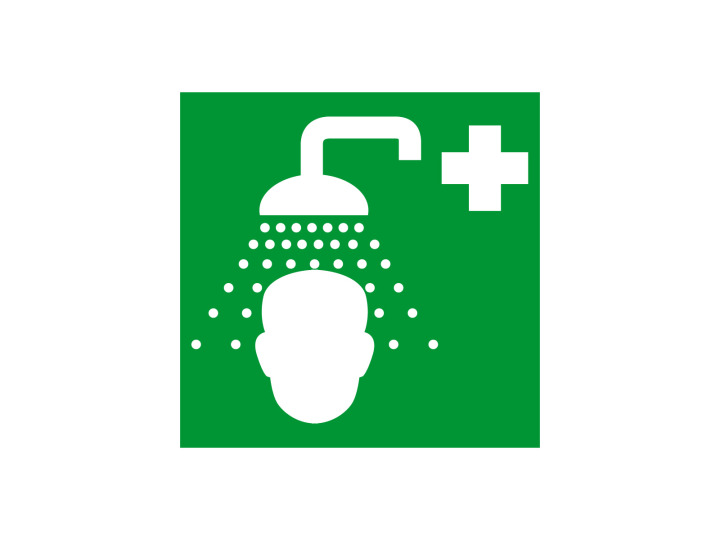 Évacuation Sécurité E087 Douche de secours Panneau Signalétique Norme ISO 7010