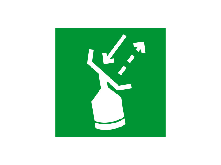 Évacuation Sécurité E107 Radar répondeur Panneau Signalétique Norme ISO 7010