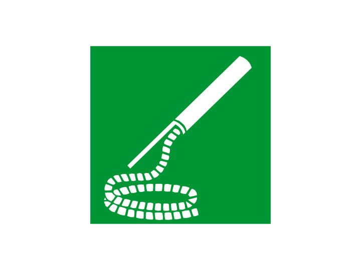 Évacuation Sécurité E110 Ligne de lancement Panneau Signalétique Norme ISO 7010