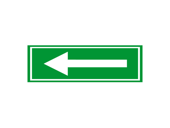 Évacuation Sécurité E204 Flèche Gauche Panneau Signalétique Norme ISO 7010