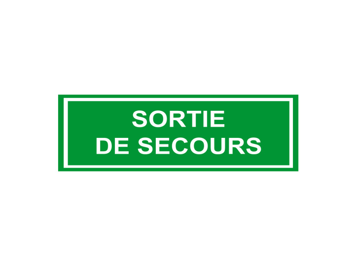 Évacuation Sécurité E207 Sortie de secours Panneau Signalétique Norme ISO 7010