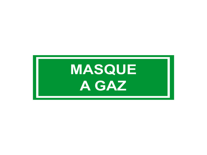 Évacuation Sécurité E212 Masque à gaz Panneau Signalétique Norme ISO 7010