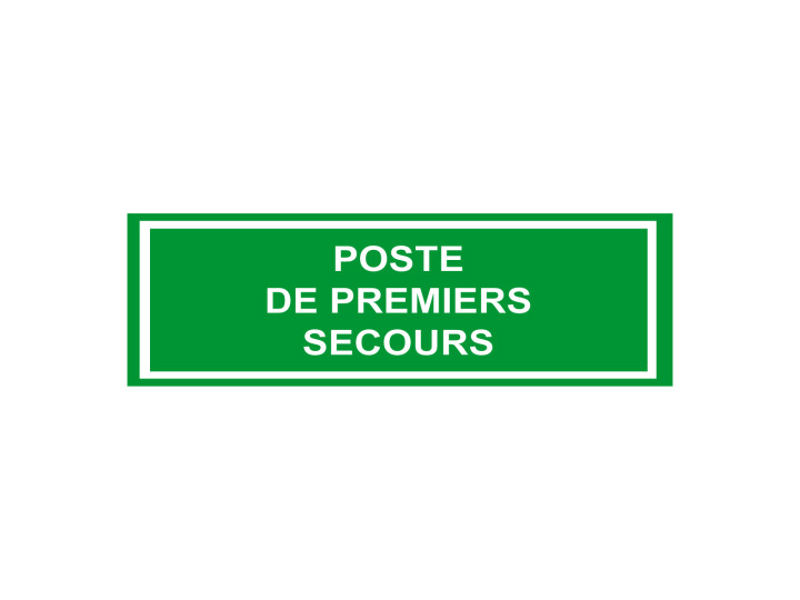 Évacuation Sécurité  E215  Poste de premiers secours  Panneau Signalétique Norme ISO7010