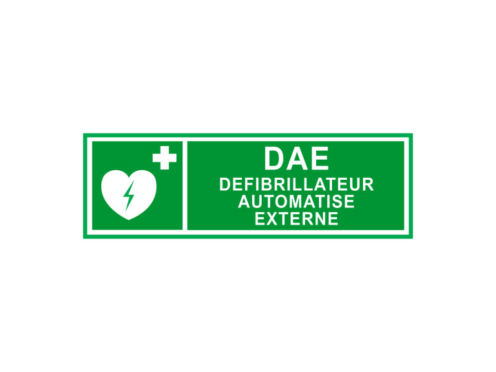 Évacuation Sécurité  E219  Défibrillateur automatique externe  Panneau Signalétique Norme ISO7010