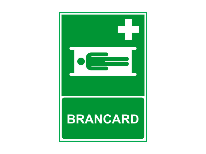 Évacuation Sécurité  E403  Brancard  Panneau Signalétique Norme ISO7010