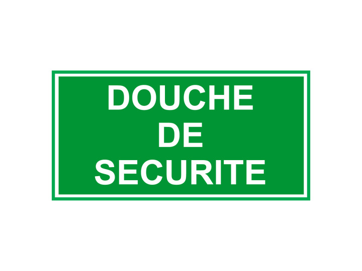 Évacuation Sécurité E450 Douche de sécurité Panneau Signalétique Norme ISO 7010