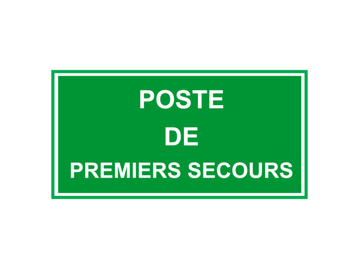 Évacuation Sécurité  E451  Poste de premiers secours  Panneau Signalétique Norme ISO7010