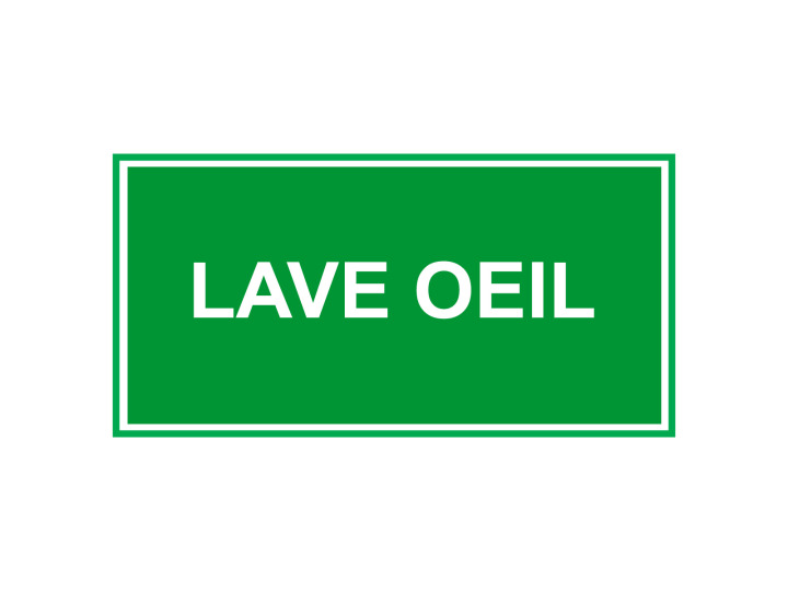 Évacuation Sécurité E454 Lave œil Panneau Signalétique Norme ISO 7010