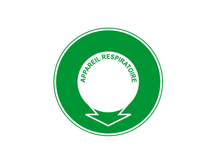 Évacuation Sécurité E604 Appareil respiratoire Panneau Signalétique Norme ISO 7010