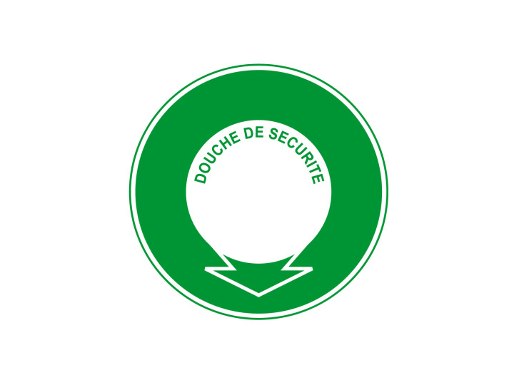 Évacuation Sécurité E606 Douche de sécurité Panneau Signalétique Norme ISO 7010