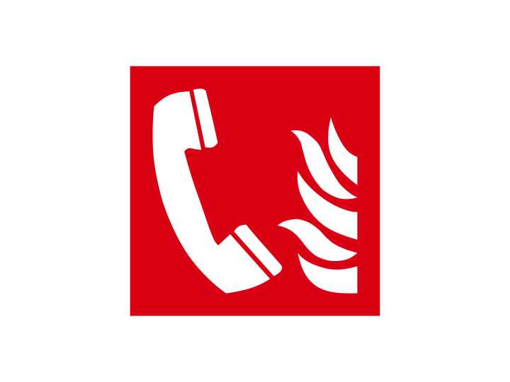 Incendie  F006  Téléphone à utiliser en cas dincendie  Panneau Signalétique Norme ISO7010