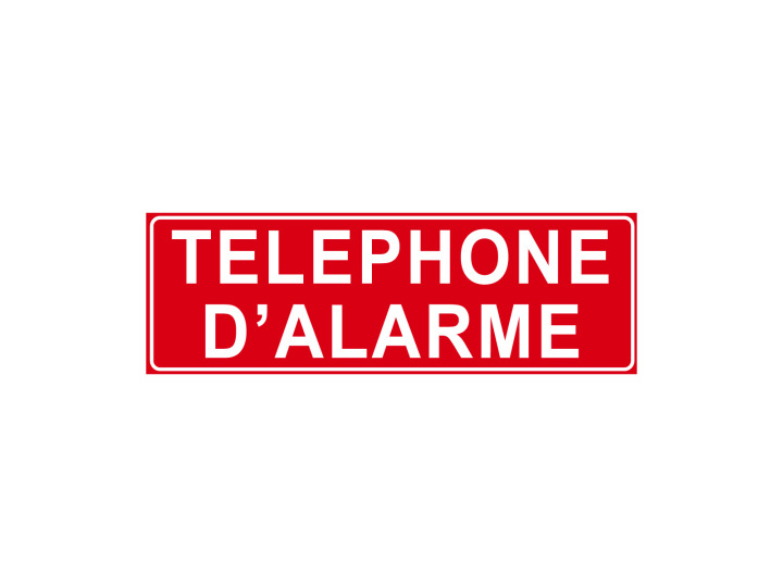 Incendie  F100  Téléphone dalarme  Panneau Signalétique Norme ISO7010