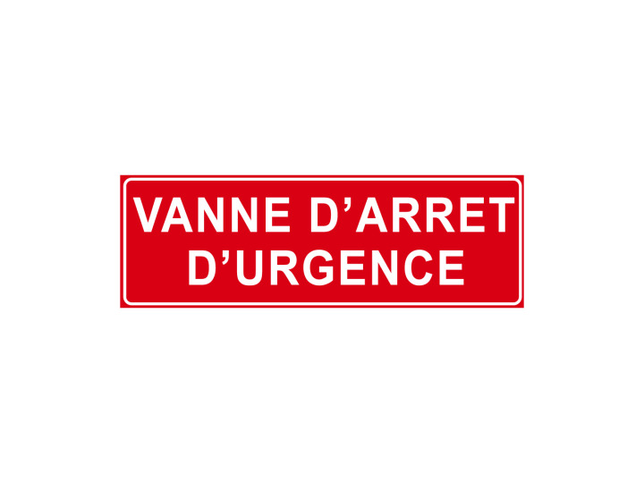 Incendie  F107  Vanne darrêt durgence  Panneau Signalétique Norme ISO7010