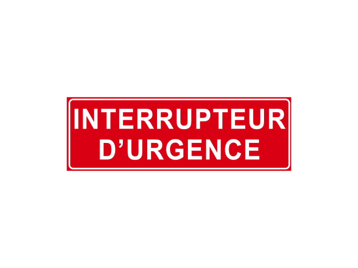 Incendie  F113  Interrupteur durgence  Panneau Signalétique Norme ISO7010