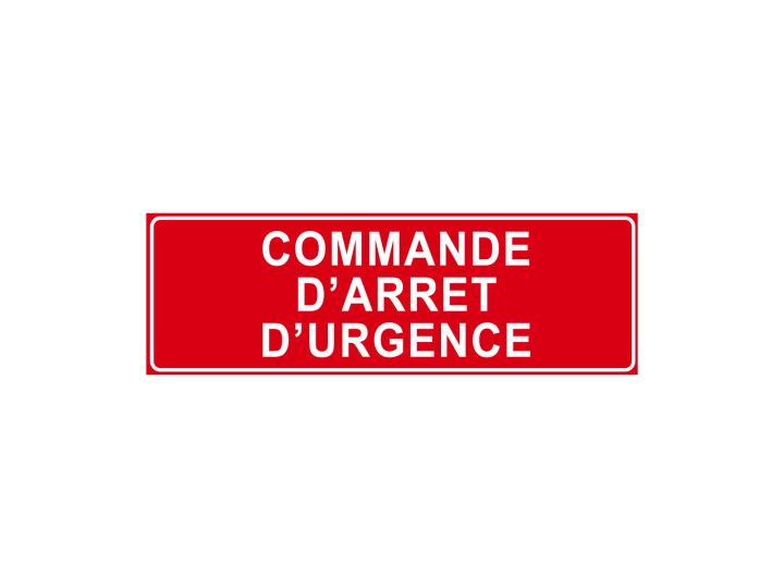 Incendie  F114  Commande darrêt durgence  Panneau Signalétique Norme ISO7010