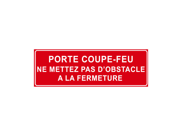 Incendie  F118  Porte coupefeu ne mettez pas dobstacle à la fermeture  Norme ISO7010