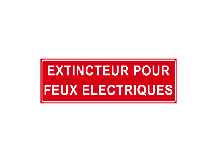 Incendie  F122  Extincteur pour feux électriques  Panneau Signalétique Norme ISO7010